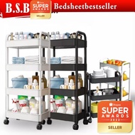 3 ,4 ,5 Tier Multifunction Storage Trolley Rack Office Shelves Home Kitchen Rack With Plastic Wheel