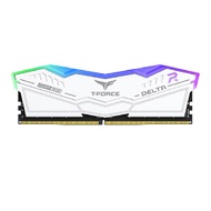 十銓 T-Force Delta 炫光RGB系列 64G DDR5-6000 32G x 2個 CL38 白色