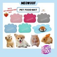 MEOWOOF Dog Food Mat Placemat Pet Mat Waterproof Placemats Dog Mat Waterproof Cat Food Mat Pet Feedi