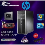 ( Gaming i3 2th Generation ) HP COMPAQ 6200 TOWER / ATI HD 6450 1GB DDR3 / 8GB DDR3 / 120gb SSD / 50