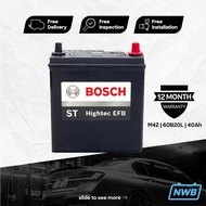 NW Bosch Battery M42 Bateri M42 60B20L EFB High Spec For Start Stop Vehicle Car Battery Myvi Eco Idl