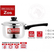 Zebra thailand stainless steel (Zos) Zebra Carry Sauce Pan 14cm/16cm/18cm Zebra Stainless Steel