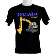 KATUN Kaoskaoscorp - Komatsu Excavator PC130-F T-Shirt - Cotton Material - O-Neck - Sizes 3XS to 3XL