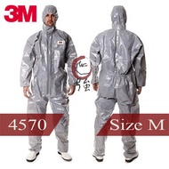 3M รุ่น 4570 ขนาด M Coverall ชุดป้องกันสารเคมี Type 3/4/5/6 (3MCA4570M)