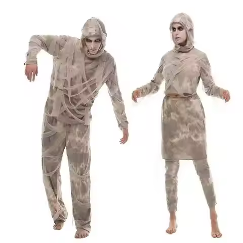 2022 New Family Halloween Horror Wrap Outfit Cosplay Adult Scary Egyptian Mummy Costume Carnival Eas