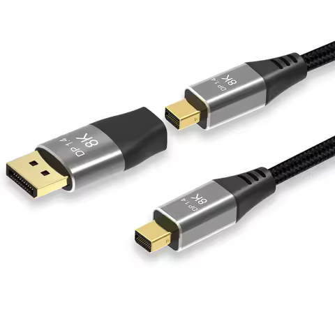 Thunderbolt 2 Mini DisplayPort Cable Mini DP to Mini DP 8K@60Hz 4K@120Hz With Mini DisplayPort to DP