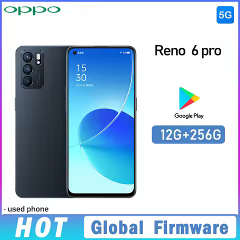 OPPO Reno 6 Pro 5G smartPhone Global firmware Rear camera 64MP MTk Dimensity 1200 12GB 256GB r6p 450