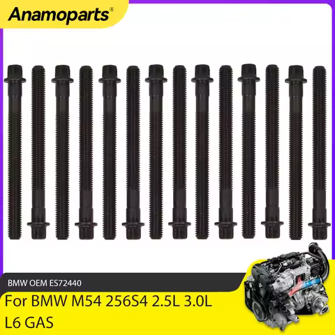 Engine Parts Cylinder Head Bolt Kit Fit 2.5 3.0 L M54 For BMW 325i 330i 330xi 525i X3 X5 Z4 M54B25 B