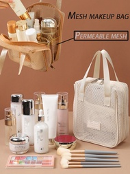 1PC Travel Toiletry Bag,Mesh Waterproof Makeup Bag,Organization And Storage Make Up Bag,Transparent 