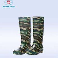 Hoa San Men's Seamless Camouflage Boots, Work Safety Boots, Copper Wading Rain Boots, Construction S
