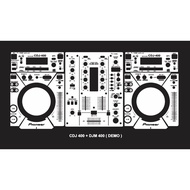 DJ Desk Sticker Skin - CDJ 400 + DJM 400 (IB Shop Images To Print On Demand)