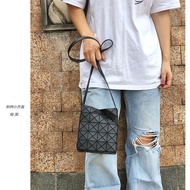 Issey Miyake Bag August New Women's Shoulder Slung Small Square Box Rhombus Handbag With Long Shoulder Strap Mini Bag