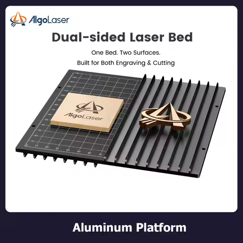 AlgoLaser Dual-side Aluminum Engraving Platform Cutting Engraving Bed with Grid Guidance for DAJA DJ