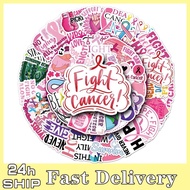 50PCS Fight Cancer Energy Stickers For Laptop Wall Diary Bottle Waterproof Sticker Label