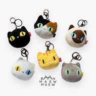 พวงกุญแจแมว 3 สี พวงกุญแจตุ๊กตา แมววิเชียรมาศ แมวดำ แมวขาว Cat keychain สินค้าพร้อมส่ง