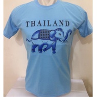 KATUN Thai Elephant Souvenir T-Shirt BLUE BLUE Cotton M-2XL