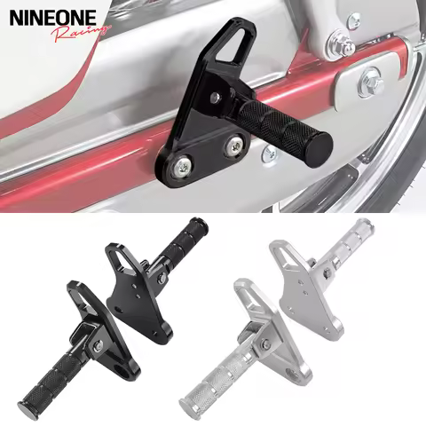 Motorcycle Rearset Passenger Footrest Pedals Fold Rest Foot Pegs Pedal Steel For Honda Super Cub C12