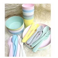 PROMO PRODUK IKEA Satu Set Peralatan Makan ( 36 PCS ) Piring Mangkok Gelas dan Alat makan Peralatan 