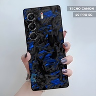 MONTANA CASE SOFTCASE TECNO CAMON 40 PRO 5G MOTIF Carbon TECNO CAMON 40 4G UV PRINTING | FULL COVER 