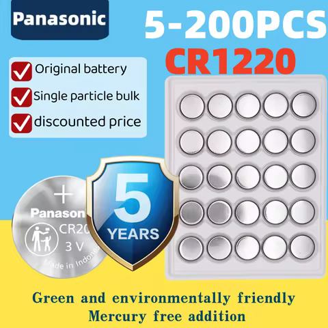 2-200PCS Original PANASONIC CR1220 CR 1220 3V Lithium Battery For Watch Calculator Clock Remote Cont