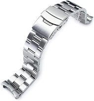 22mm Watch Band for Seiko SKX007 SKX011 SKX171, Super-O Screw-Link, 20mm Clasp Size, stainless steel