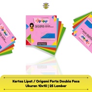 (25 sheets) Folding Paper Origami/ Double FaceFORTE Size 10x10