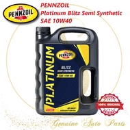 ( 100% ORIGINAL ) PENNZOIL Platinum Blitz 10W40 Semi Synthetic Engine Oil 4 Litre
