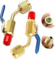 A2L R-32 R-454B Refrigerant Tanks 2 Pcs A2L Refrigerant Adapter 1/4" Female Flare x 1/4" Male Flare 