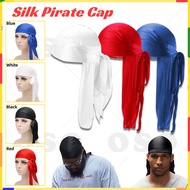 Pirate Cap Durag Headwrap Silky Long Tail Bandana For Men Women Hip Hop Hair Care Accessories