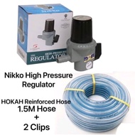 NIKKO NK181 High Pressure SIRIM Approved Complete Set 1.5M Hose/Nikko High Pressure Gas Regulator/Wayar Gas/Kepala Gas