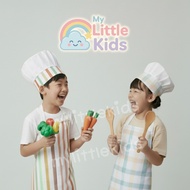 Children's Chef Set Apron With Hat Waterproof Good Ventilation Can Be Used For Children Cooking Draw