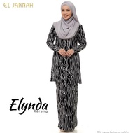 SALE !! Elynda Kurung Cotton Lembut French Black | Baju Kurung Nursing Friendly Berpoket Plus Size K