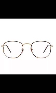 (全新)美國🇺🇸時尚SOJOS貓眼 防藍光眼鏡 時髦金屬鏡框(琥珀色)