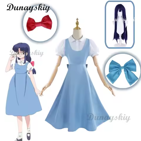 Anime Ranma 1/2 Akane Tendo Cosplay Costume Wig Dress Furinkan High School Uniform Ranma Saotome Hal