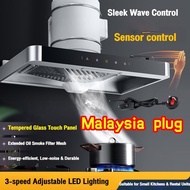 kitchen cooker hood Stainless steel Oil fume purifier Strong suction kitchen exhaust fan hood Lampbl