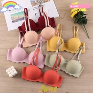 JUNE1 Seamless Bra - Anti-Sagging Candy Color Push-Up with Adjustable Comfort Back