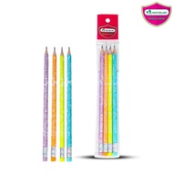 Master Art Pencil Black HB Fancy NO.6 Pack Of 4