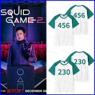 Squid Game Season 2 230 456 222 Summer T-shirt Anime Short Sleeve