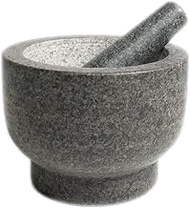 Cilio by Frieling Goliath Natural Granite Mortar and Pestle Set, Grinder for Spices and Seeds, 5 Inches Tall