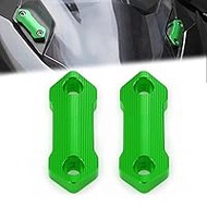 QIDIA Motorcycle Rearview Mirror Hole Cover Windshield Driven Mirror Eliminator Cap Compatible with Kawa' Ninj'400 Ninj'650 ZX25R ZX4R ZX4RR ZX6R ZX10R Mirror Block Off Adapter Kit (Green,Without