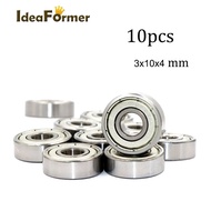 IdeaFormer 10pcs 623ZZ Bearing 623-ZZ 3x10x4 Miniature Deep Groove 623 2Z ZZ for 3D Printer  623Z 3D