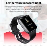LIGE Smartwatch สำหรับผู้หญิงผู้ชาย1.9นิ้วนาฬิกาออกกำลังกายกีฬาแตะหน้าจอเต็มการตรวจสอบระดับน้ำตาลในเลือดอุณหภูมิ