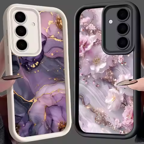 Fashion Marble Pattern S25Ultra Phone Case For Samsung Galaxy S25 S24 S23 Ultra 5G Funda S22 S20 Plu