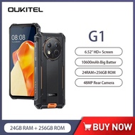 Oukitel G1 Rugged Smartphone 6.52 Inch HD+ 24GB RAM+256GB ROM 48MP Camera 10600mAh Android 14 NFC
