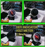 Gauge indikator volt meter. pengukur voltase aki mobil