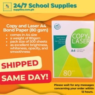 Bond Paper (Copy and Laser) A4 80gsm 500s
