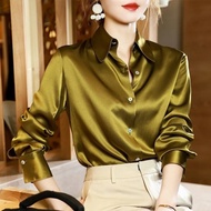 35mm Mulberry Silk White Shirt Womens Khmer Crepe Satin Outerwear Underwear Soft Natural Luxury Silk