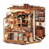 Rolife Rolife Rolife's Chocolate Shop Handmade diy Pocket House Cabin Miniature Scene Art House Asse
