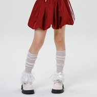 ชุดเต้นรำสไตล์ยูนิเซ็กซ์สีแดง ชุดเดรสกระโปรงดอกไม้ ชุดเดรสแฟชั่น Y2K สำหรับเด็กผู้หญิง ชุดเดรสเด็กผู