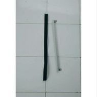 Plat dudukan kaca pintu plus karet Lis penjepit kaca pintu kijang kapsul 7k